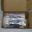 Westablize 10 Pack 5 Inch 128 mm Bar Cabinet Pulls Gold and Black Knurled Handles for Brushed Gold Drawer Pulls Cupboard Aluminum Handles