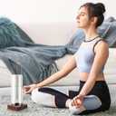 Incense Holder,Wooden Incense Holder for Sticks with 20 Incense Sticks, Anti-ash Incense Burner with Glass Ash Catcher for Meditation Yoga Spa Gift Home Decor (1 Pack)