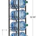 LIANTRAL Water Cooler Jug Rack, 5-Tier Heavy Duty Water Bottle Holder Storage Rack for 5 Gallon Water Dispenser, Save Space (Black)…