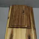 KOLWOVEN Wood Cutting Boards for Kitchen - Set of 3, Wooden Cutting Board Set with Holder for Chopping Meat, Cheese, Fruits, Vegetables, Knife Friendly Serving Tray