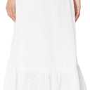 The Drop Women's Anupa Cotton Tiered Midi Skirt (White)