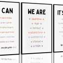 3pcs Affirmation for Kids Wall Art Nursery Wall Decor Daily Inspirational Quotes Posters Positive Motivational Words Prints Canvas Kids Bedroom Painting Pictures for Nursery Playroom Unframed