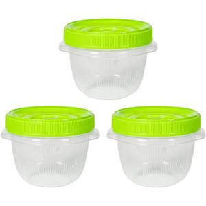 ARNO Twist Top Food Deli Containers Screw And Seal 8.5 OZ Set of 3 BPA Free