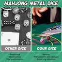 2 Pcs Mahjong Crystal Dice 17mm Crystal D6 Dice Set Spiritual Decor Polished Energy Stone Mahjong Sieve Accessories for Tabletop Game Board Games Casino, Craps