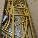 Double Arch Backdrop Stand Metal Open Arch Backdrop Frame U Shaped Wedding Arches for Ceremony Baby Shower Garden Birthday Party Decoration (Gold, 6.6FT3.3FT)