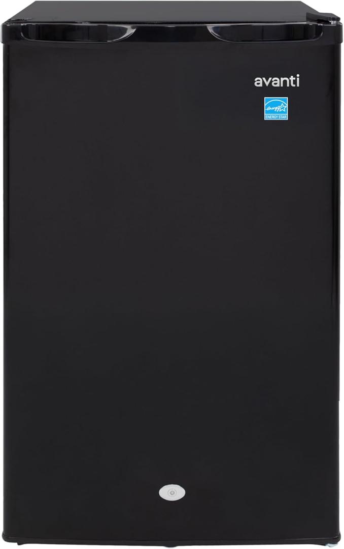 Avanti AR44 4.4 cu. ft. Compact Refrigerator, in Stainless Steel, Black