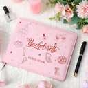 Patelai Bachelorette Party Guest Book with Pen, 8.7 x 7.1 Inches for Bridal Shower Scrapbook Photo Album Signature Memory Keepsake Book Bachelorette Wedding Party Favors, 56 Sheets (Pink)