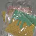 Aliceset 22 Pcs Summer Ice Cream Gift Bags with Handle Clear PVC Candy Treat Goodies Tote Bags for Summer Birthday Party Favor Supplies