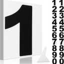 2 Sets Vinyl Numbers Stickers Self-Adhesive Window Numbers Stickers Die Cut Waterproof Mailbox Number Decals with Scraper for Mailbox Window Car Door Truck House Indoor Outdoor (Black,4 Inch)