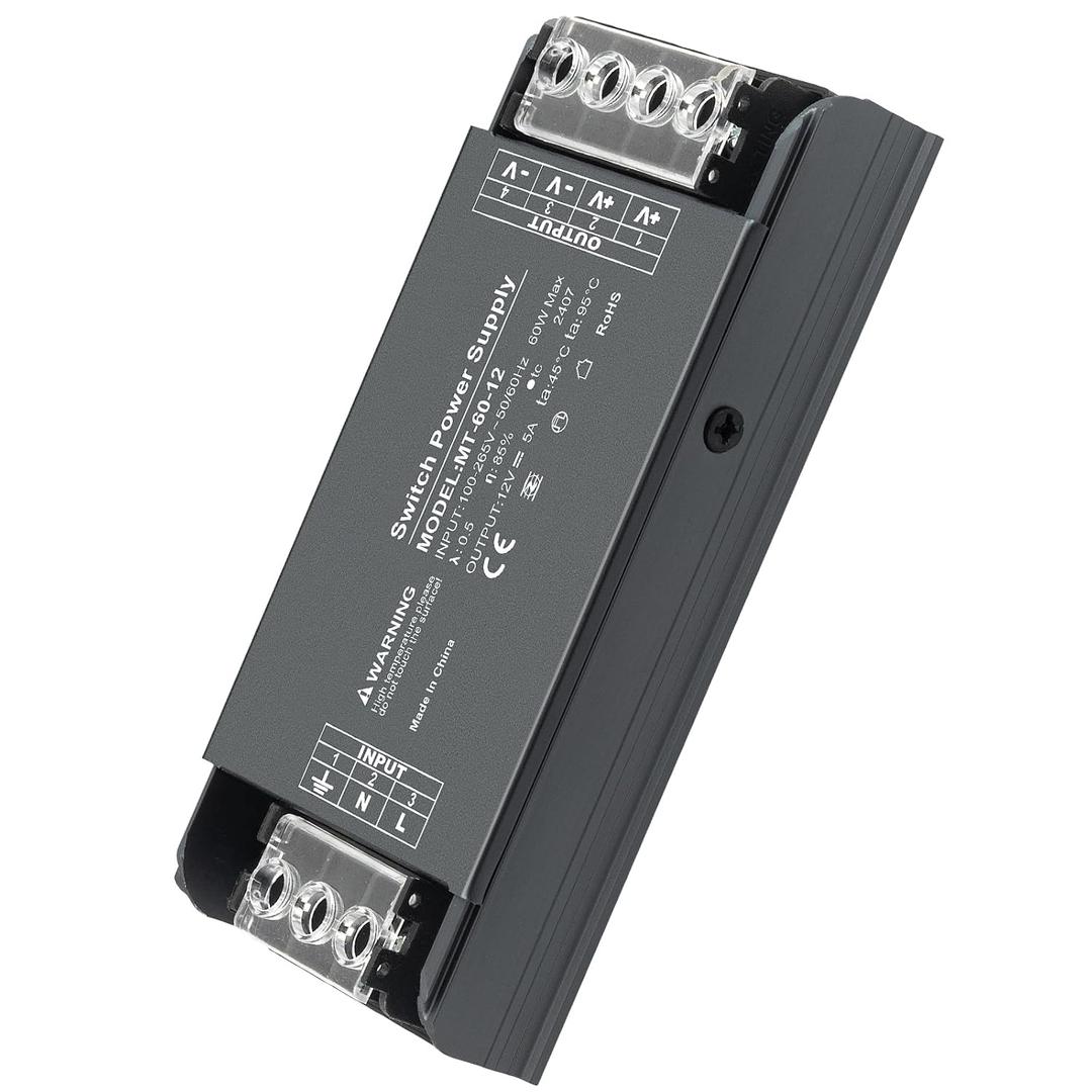 12V 60W LED Driver, LED Power Supply 5A, Transformer AC 120V to DC 12V for Home Lighting, LED Lamps