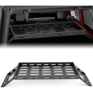 Foldable Interior Trunk Cargo Rack Compatible with JK JL 4‑Door, Metal Rear Back Storage Shelf, Heavy‑Duty Interior Cargo Organizer for Vehicle Rear Cargo Area