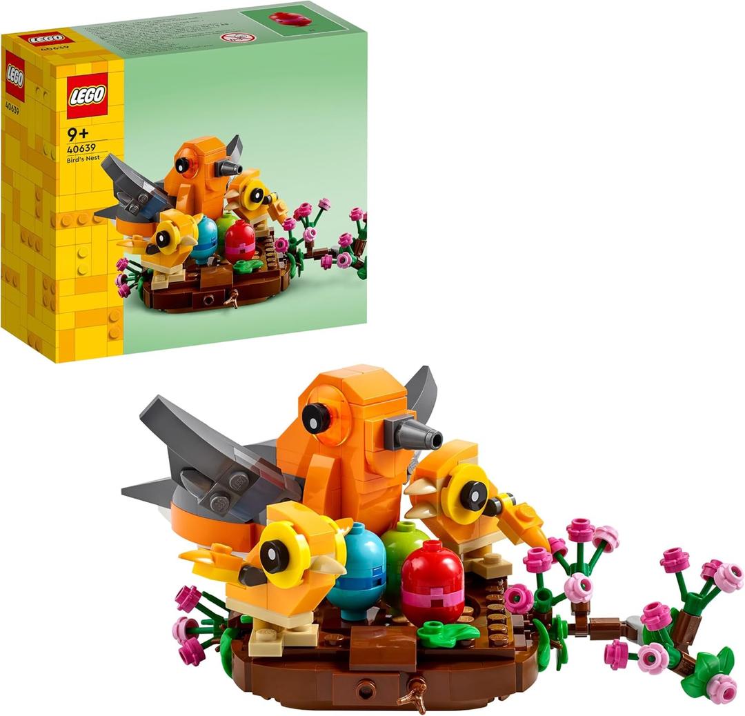 LEGO Birds Nest Building Toy Kit, Seasonal Display for a Table or Shelf, Fun Build for Kids Ages 9 and Up, 40639