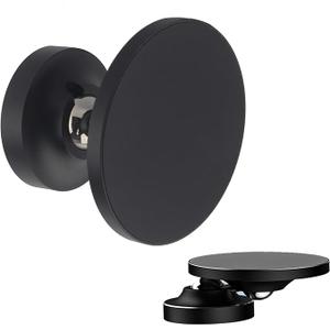 Yonzee Dual Magnetic Phone Mount for Gym, Buddy for Gym Magnetic Phone Holder Shower Mount for MagSafe iPhones/All Phones (Black and Silver)