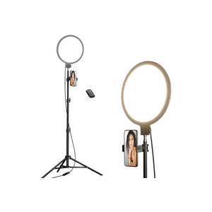 Weilisi 10.5" Ring Light with 69" Tripod Stand and Phone Holder Kit, Full-Screen Zoom Lighting for Video Recording, Makeup, Live Stream, Dimmable LED Selfie Ring Light Tripod for iPhone with Remote