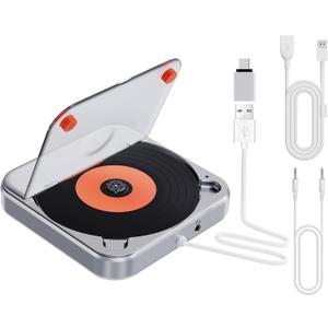 Portable CD Player for Car with USB/AUX Port, CENXINY External CD Player Compatible with Car Stereo Radio,Universal for Vehicle,with 1 M AUX Cable/1.5 M USB Extension Cable/Adapter(A to C)