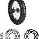 16" Rear Wheel tire Assembly Includes Brake Rotor and 428 Sprocket For Dirt Pit Bike 90/100-16 125cc 140cc 150cc Apollo RXF 150 SSR XR CRF TaoTao (16 Inch)