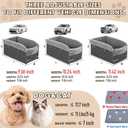 Small Dog Car Seat - Portable Center Console Puppy Booster Seats, Support Pet Up to 11lbs, Adjustable Width Travel Carseat for SUV, Truck, Removable for Cleaning (Dark Grey)
