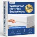 Niagara Waterproof 360 Protection Zippered Mattress Pad Queen 60x80 Non Noisy Cooling Breathable Ultra Plush Protector Absorbent Extra Deep Fits 20 Inches Deep Mattress