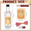 Tioncy 16 Pcs Empty Vanilla Extract Bottles for Homemade Vanilla Jar Glass Bottle with Cap, Shrink Band, Sticker DIY Crafts Wedding Gift Food Storage Canister for Bean(Multicolour,8.5 oz)