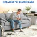 Micro USB Cable 25FT, Extra Long USB 2.0 C to Micro Cord Support Charge & Data Transfer, Kindle & PS4 Charger Cord Replacement, Android Phone Cable for Samsung Galaxy S7 Edge S6 S5 and More