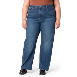 Levi Strauss Signature Women's Heritage High-Rise Loose Straight Jeans Stretch Denim