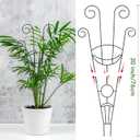ZOUTOG Trellis for Climbing Plants Indoor 4 Pack 30 Inch,Rustproof Metal Garden Trellis for Potted Plants,Sturdy Houseplant Support Indoor Outdoor for Ivy Pothos Monstera Hoya Flower Vine (Black Moon)