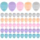 50 Pcs Finger Mini Makeup Sponge Set for Foundation, Concealer, Face Powder, Under Eye Setting, Cosmetic Tool 
