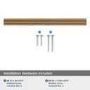 Amerock Versa 5-1/16 inch (128mm) Center-to-Center Champagne Bronze Cabinet Pull - 25 Pack