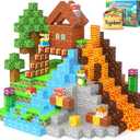 100PCS Magnetic Blocks Magnetic Building Blocks Sensory Toys for Kids Ages 3-5 6-8 8-12 Kids Game Toys for 3+ Year Old Boys & Girls, 3 4 5 6 7 8 9 10 Year Old Boy Birthday Gift Easter Basket Stuffers