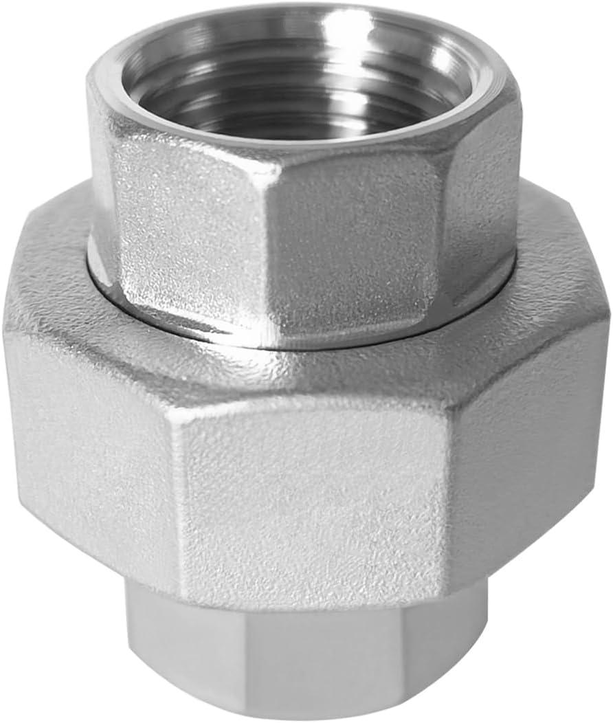 304 Stainless Steel Union 3/4" NPT Female Thread Cast Pipe Fitting
