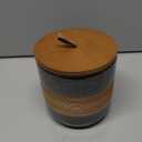 Miamolo Spice Jars with Airtight Lid, Coffee Container Canister Kitchen Food Storage Jars for Spice Sugar Tea Bag, Stackable Decorative Jars for Countertop, Grey & 37 fl.oz