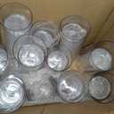48 Pack Plastic Cylinder Vases for Centerpiece, 4 6 8 10 Inch Tall Acrylic Cylinder Vase Bulk Set Hurricane Candle Holder Glass Like Large Round Clear Plastic Flowers Vases for Wedding Home Office