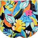 Tempt Me Women High Waisted Bikini Bottom Retro Ruched Swim Bottom Shirred Tankinis Brief (Black, XL)