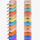 Hat Organizer for Baseball Caps, 2 Packs Hat Rack, Baseball Cap Organizer With Strong Adhesive/Wall Drilled for up to 24 Hats, Layered Design Hat Storage, Hat Rack for Wall, Door, Closet(White)