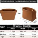 LOUKAYCCI Purse Organizer Insert for Le Pliage Large Handbags Insert Organizer (Brown, Large)