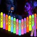 15PCS Glow in the Dark Body & Face Paint Stick,Makeup Face Paint Kit for Kids and Adults Halloween Club Black Light Birthday Party Masquerade Neon Glow Party Supplies