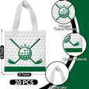 WPDISCZ 24pcs Golf Party Favor Bags Goodie Favor Bags Non-woven Bag with Handles for Golf Party Supplies Birthday Supplies (Green)