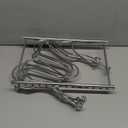 CAXXA Heavy Duty Pan Rack, Pot Lid Rack, Kitchen Cabinet Pantry Cookware Organizer Rack Holder with 5 Adjustable Dividers, Chrome (12.8 x 10.4 x 8.9 INCH)