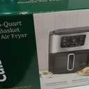 Cuisinart Air Fryer, 6-Quart Basket Large Fryer with 5 Cooking Functions to Roast, Bake, Broil, Air Fry and Keep Warm, 5 Airfryer Presets, Dishwasher-Safe Parts, AIR-200NAS, Stainless Steel & Black, 6 Qt. Window