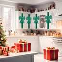 Daifunli 16 Pcs Velvet Christmas DIY Cabinet Ribbons Bows Large Christmas Door Kitchen Ribbon Cabinet Bows with 27 Meter Velvet Ribbons for DIY Xmas Holidays Kitchen Party Decorations(Green)