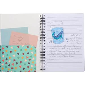 for 4 Pack Spiral Bound 5x7 Notebook, Lined Journal, Office Supplies, 4 Designs