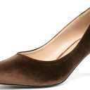 NEWBELLA Pointed Toe Kitten Heels for Women, Closed-Toe Low Heel Pumps, Comfortable Work Shoes for Business Casual and Formal Occasions