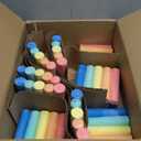 JOYIN 75 Pcs Sidewalk Chalk Set in 15 Packs, 5 Colors, Non-Toxic Jumbo Washable Chalk for Toddlers 1-3, Painting for Outdoor Art, School Supplies, Classroom Must Haves