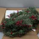 4ft Porch Christmas Tree,Mixed Pine Artificial Entryway Christmas Tree with Berry Clusters  Front Porch Christmas Decorations