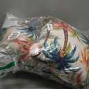 Retro Vintage Coconut Palm Tree Tropical Pattern Throw Pillow (18x18)