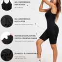 Shapewear Bodysuit for Women, Tummy Control Body Shaper Seamless Waist Trainer Shorts Under the Dress (Black, Small)