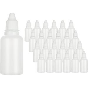 100PCS 30ml Plastic Empty Liquid Dropper Bottles with Caps 1oz Refillable Ldpe Plugs Essential Oil Bottle Container Empty Squeezable Liquid Dropper Bottle for Travelers