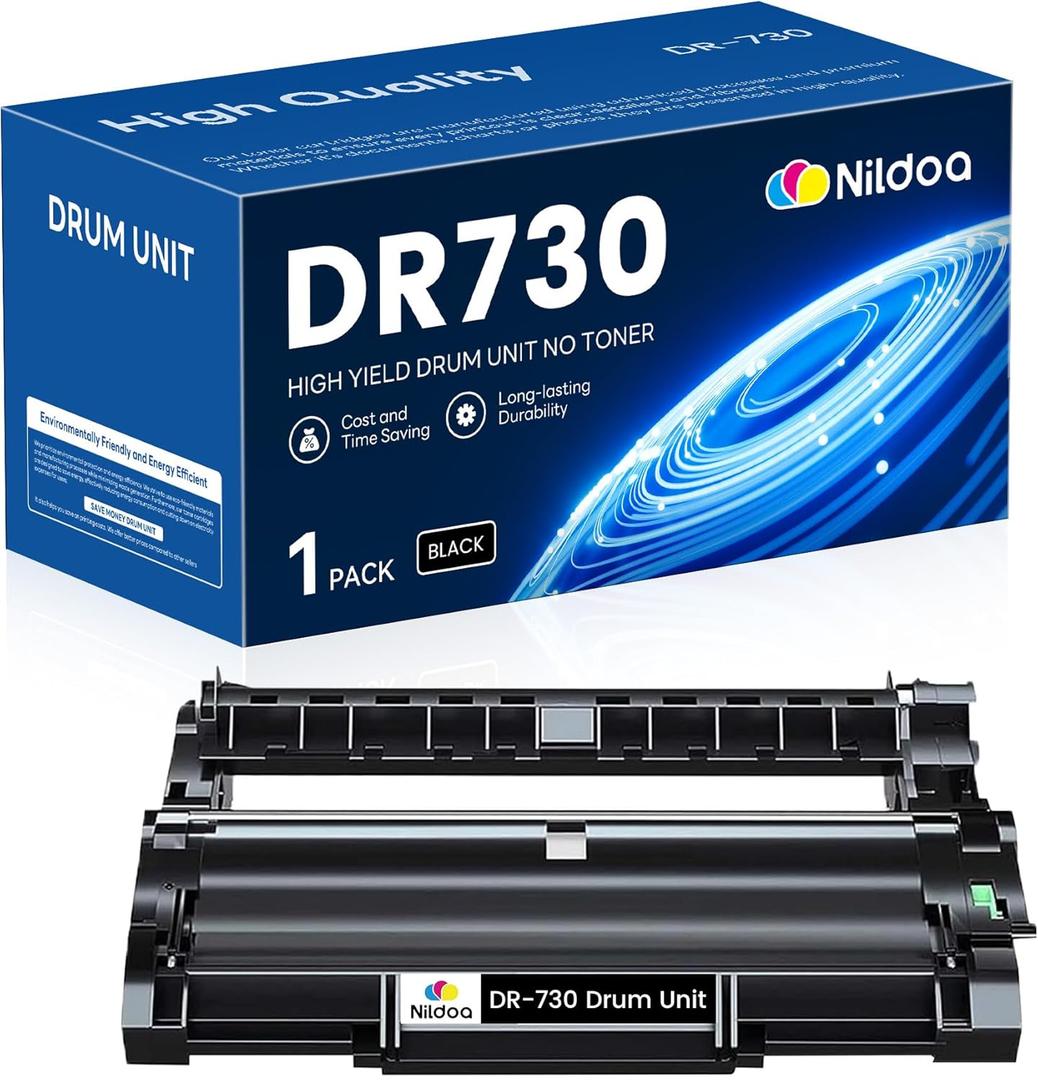DR-730 DR730 Drum Unit [Not Toner] Replacement for Brother DR730 DR-730 DR 730 HL-L2370DW MFC-L2710DW MFC-L2750DW Printer Drum, 1 Pack