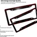 Halloween Red License Plate Frame 2 Pack Accessories Cars Decor 12.3 X 6.3 Inches for Men Women