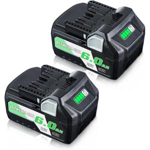 LUMSING 2-Pack BSL36B18 6.0Ah Lithium-Ion Replacement for Metabo 18V/36V Batteries Compatible with Metabo BSL36B18 BSL36A18 371751M 372121M Slide-Style MAX Cordless Battery